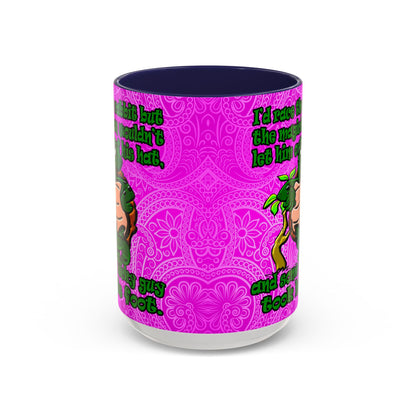 turtle race - Accent Mug (pink swirl)