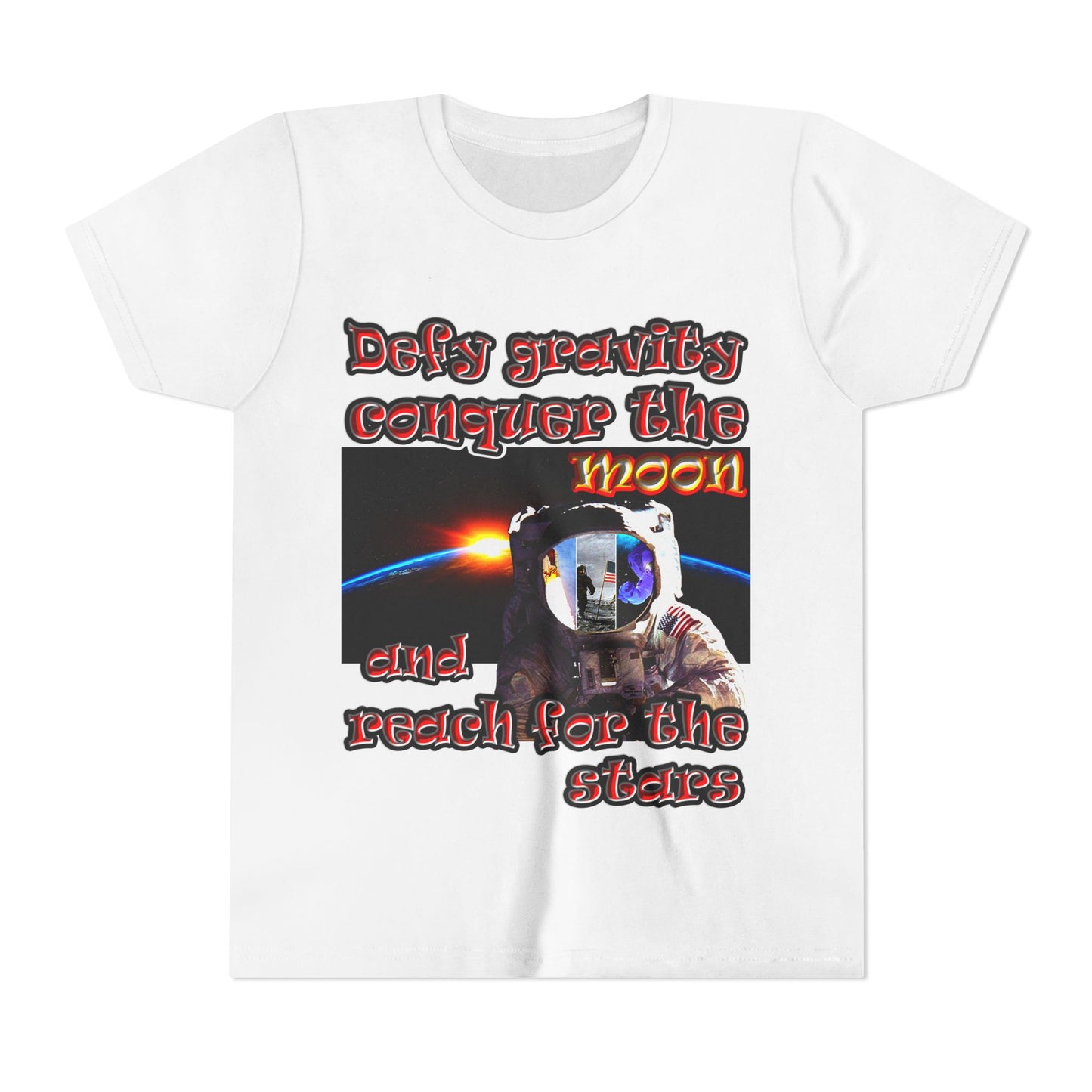 defy conquer reach - Youth Short Sleeve Tee