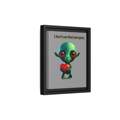 I don't care that your grey - framed canvas art (grey)