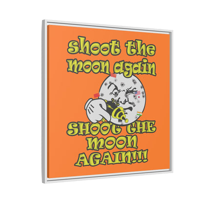 shoot the moon again - framed canvas art (crusta)