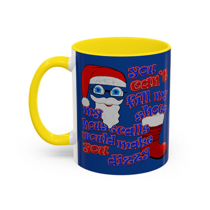 santa's shoes - Accent Mug (dark blue)