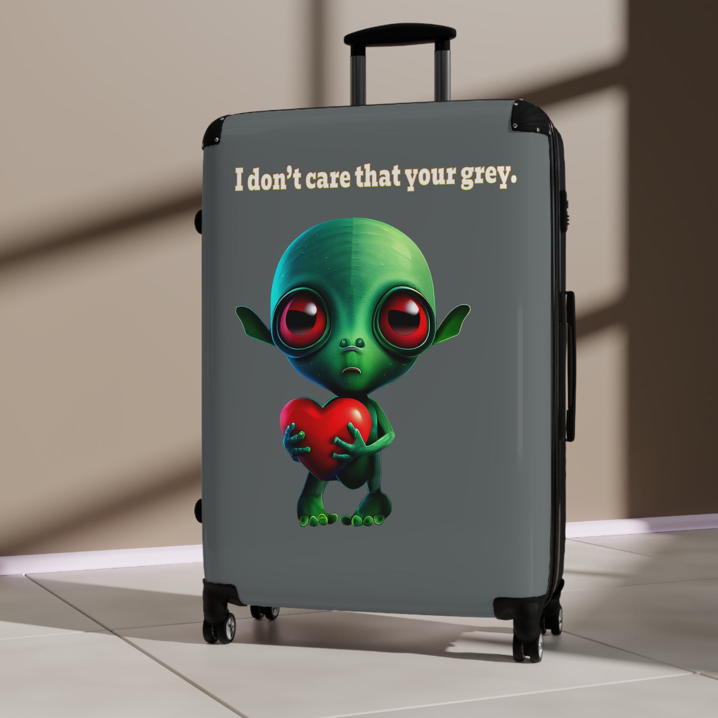 I don't care that your grey - Suitcase (dark grey)