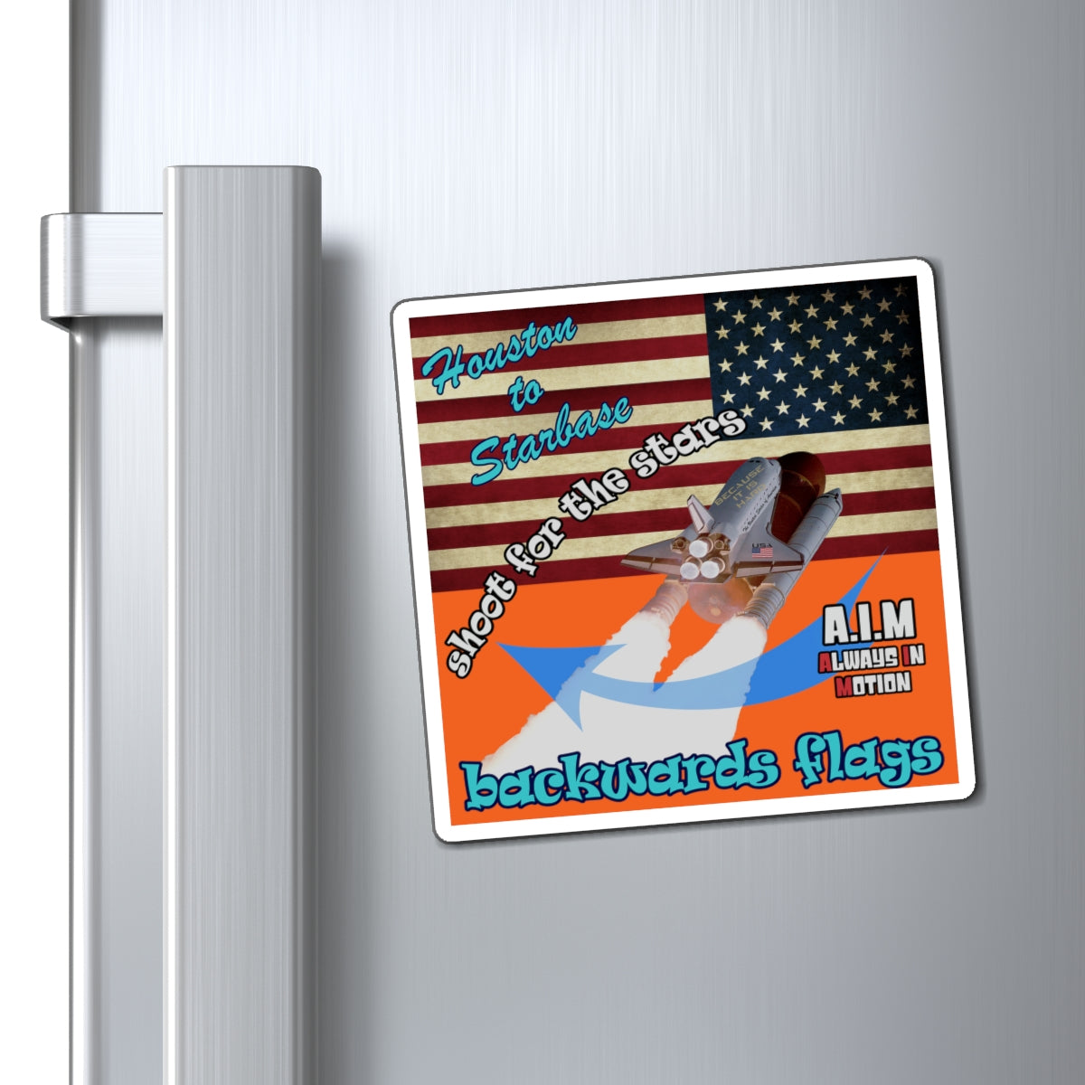 shoot for the stars - Magnets - (orange)