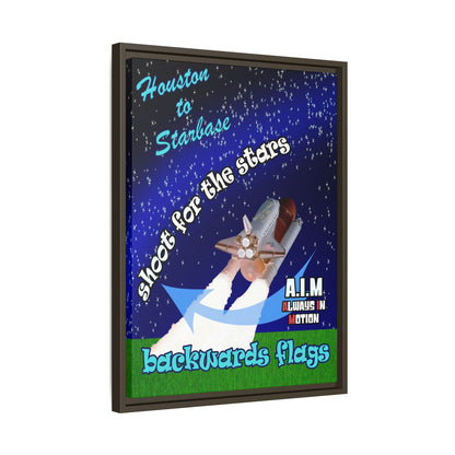 shoot for the stars - framed canvas art ('snoops' background)