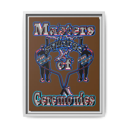 em cee squared - framed canvas art (brown)