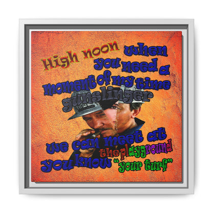 high noon - framed canvas art (burnt orange)