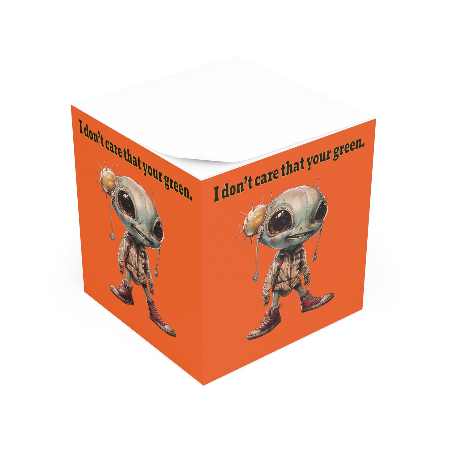I don't care that your green - note cube (orange)