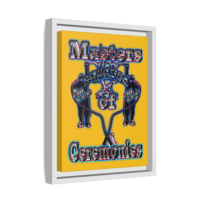 em cee squared - framed canvas art (yellow)