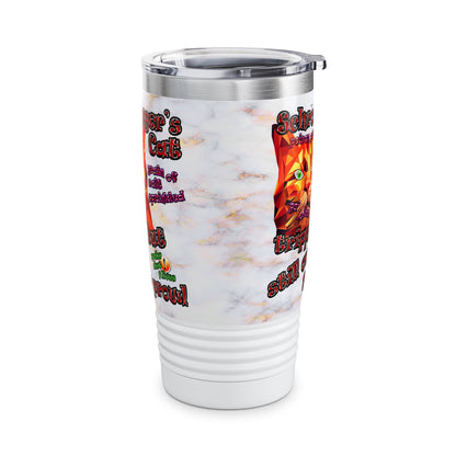 schrodinger's cat - Ringneck Tumbler, 20oz (white marble)