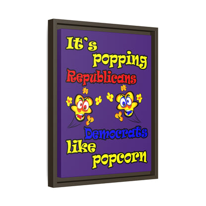 popping like popcorn - framed canvas art (purple)