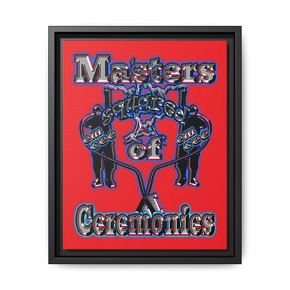 em cee squared - framed canvas art (red)