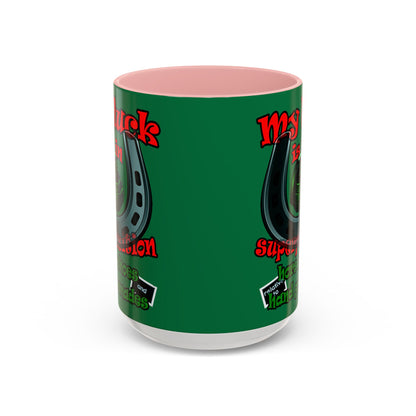 my luck - Accent Mug (dark green)