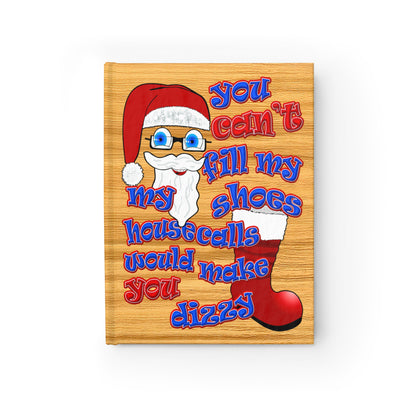 santa's shoes - journal-blank (butterscotch wood finish)