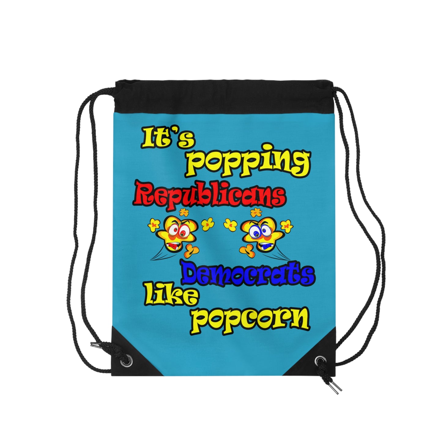 popping like popcorn - Drawstring Bag (turquoise)