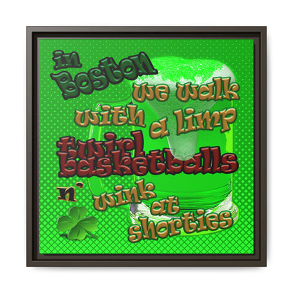 celtics logo - framed canvas art (logo green)
