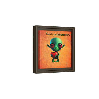 I don't care that your grey - framed canvas art (burnt orange)