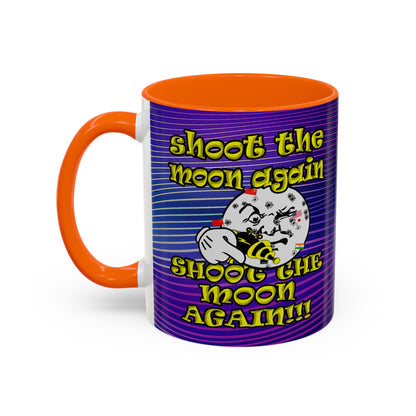 shoot the moon again - Accent Mug (purple wave)