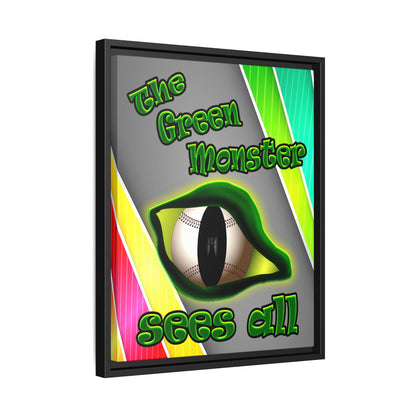 green monster - framed canvas art (rainbow split)