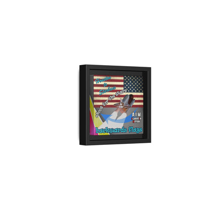 shoot for the stars - framed canvas art (rainbow split)