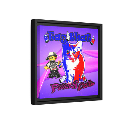 tag that - framed canvas art (purple-pink wave)