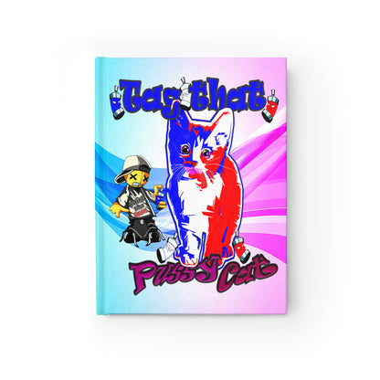 tag that - journal-blank (light blue-pink wave)
