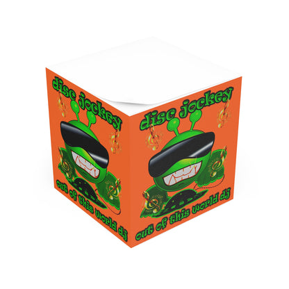 disc jockey - note cube (orange)