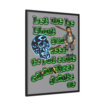 og - framed canvas art (grey)