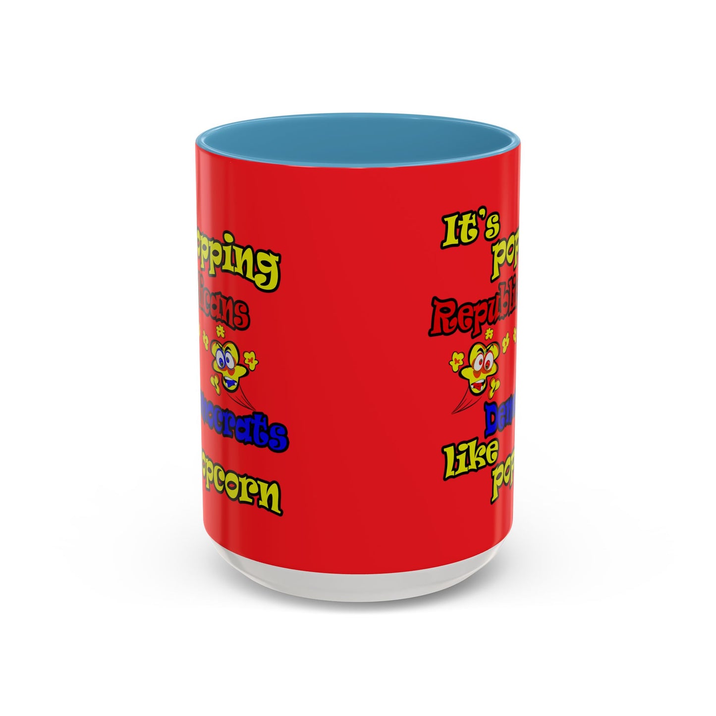 popping like popcorn - Accent Mug (red)