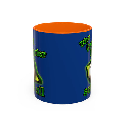 green monster - Accent Mug (dark blue)