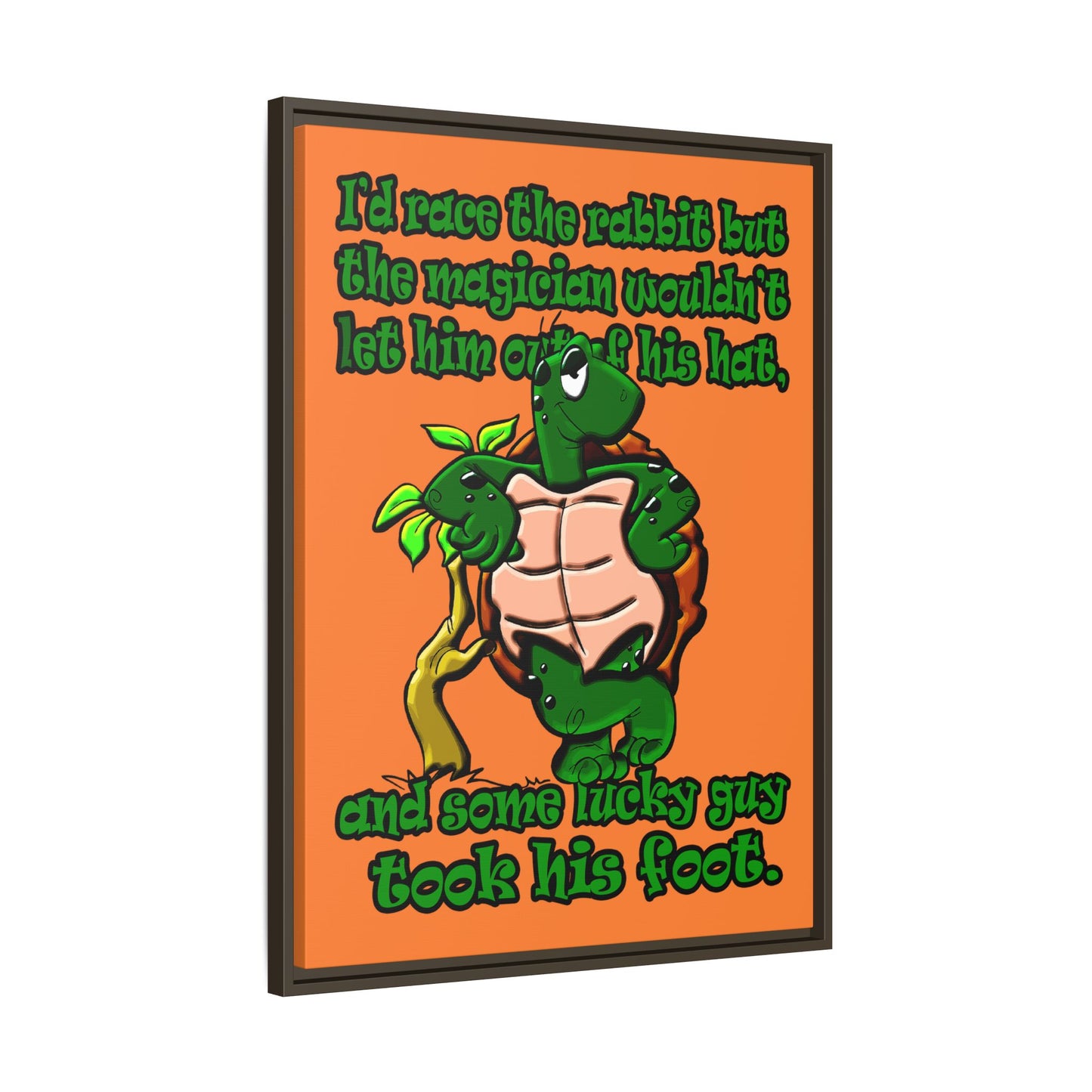 turtle race - framed canvas art (crusta)