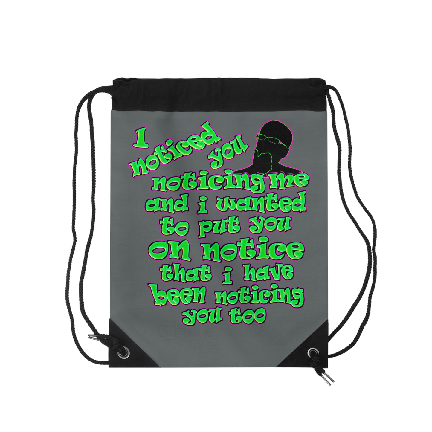 noticed you noticing - Drawstring Bag (dark grey)