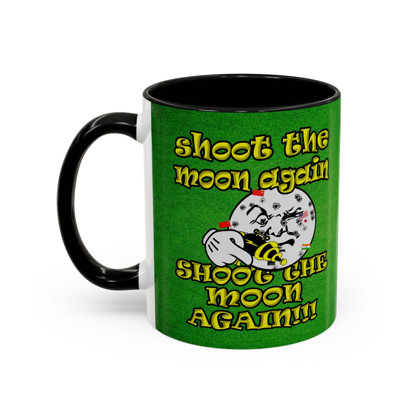 shoot the moon again - Accent Mug (green turf)