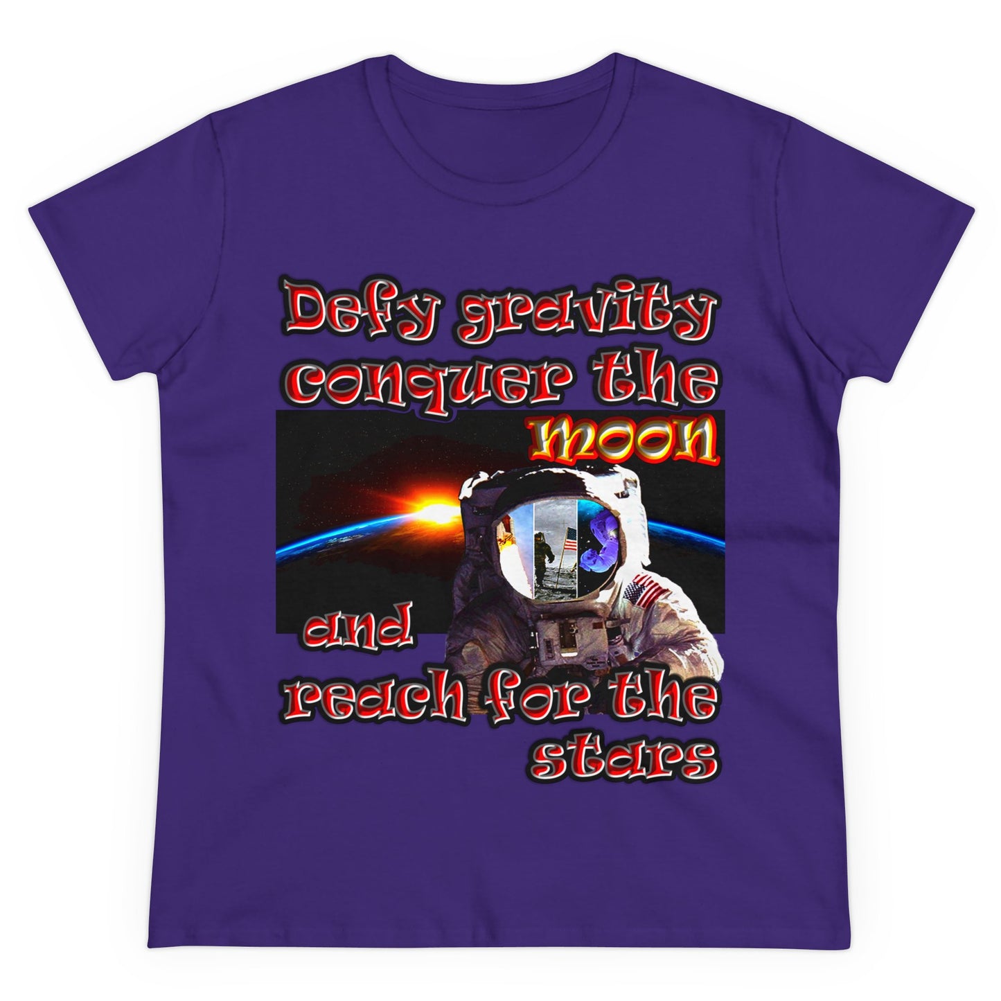 defy conquer reach - Women's Midweight Cotton Tee