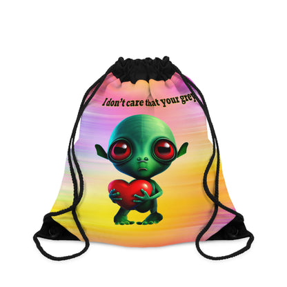 I don't care that your grey - Drawstring Bag (color blur)