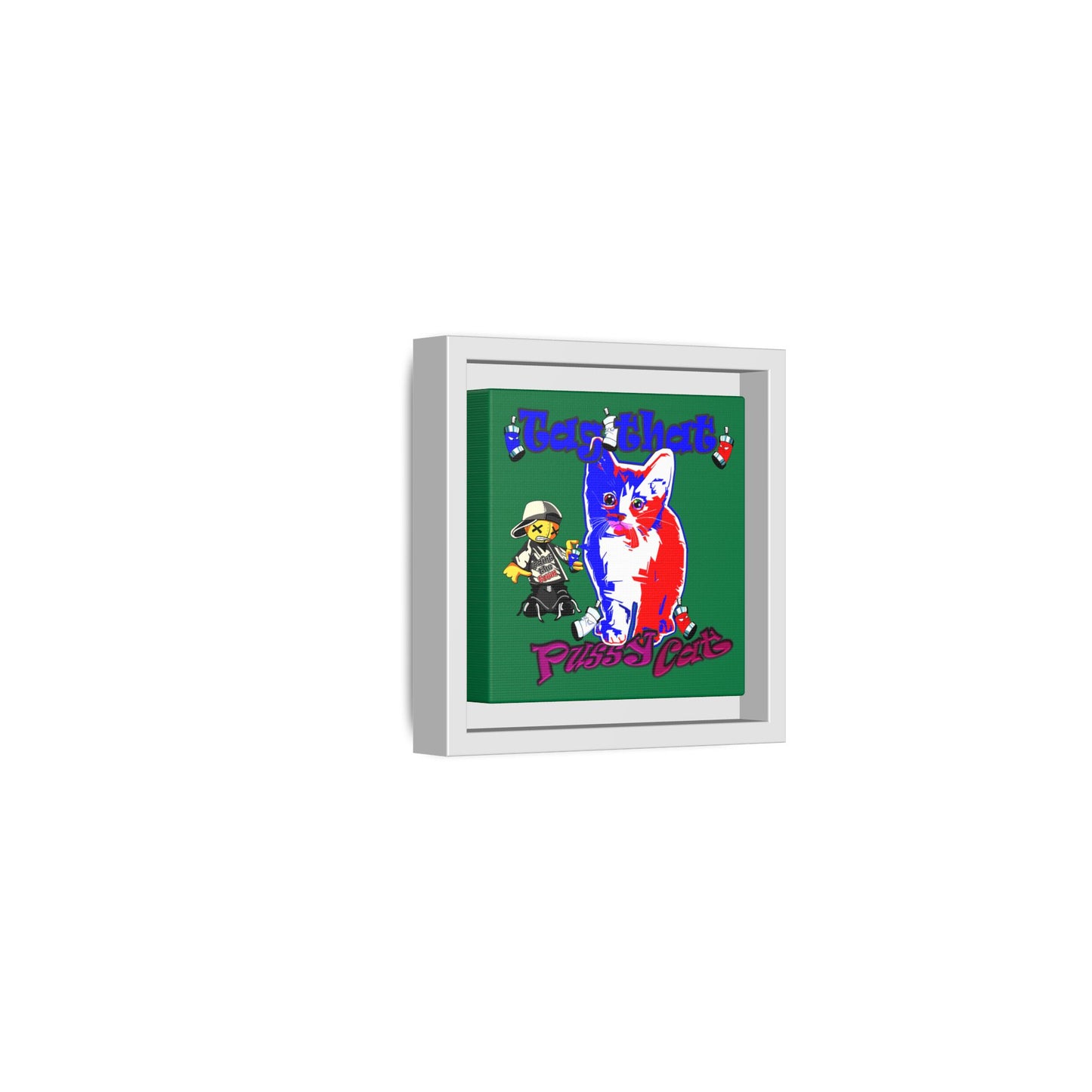 tag that - framed canvas art (dark green)