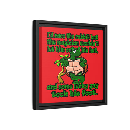 turtle race - framed canvas art (red)
