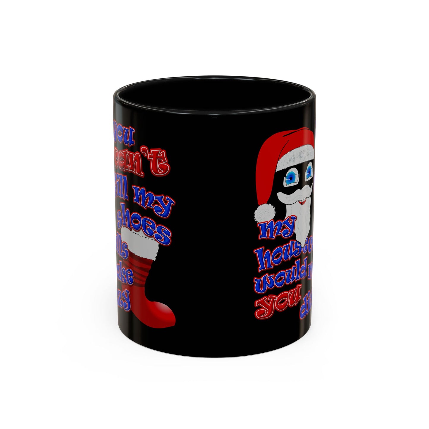 santa's shoes - Accent Mug (black)