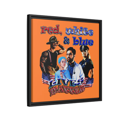 rw&b lives matter - framed canvas art (crusta)