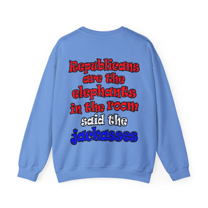 donkeys and elephants - Unisex Heavy Blend™ Crewneck Sweatshirt