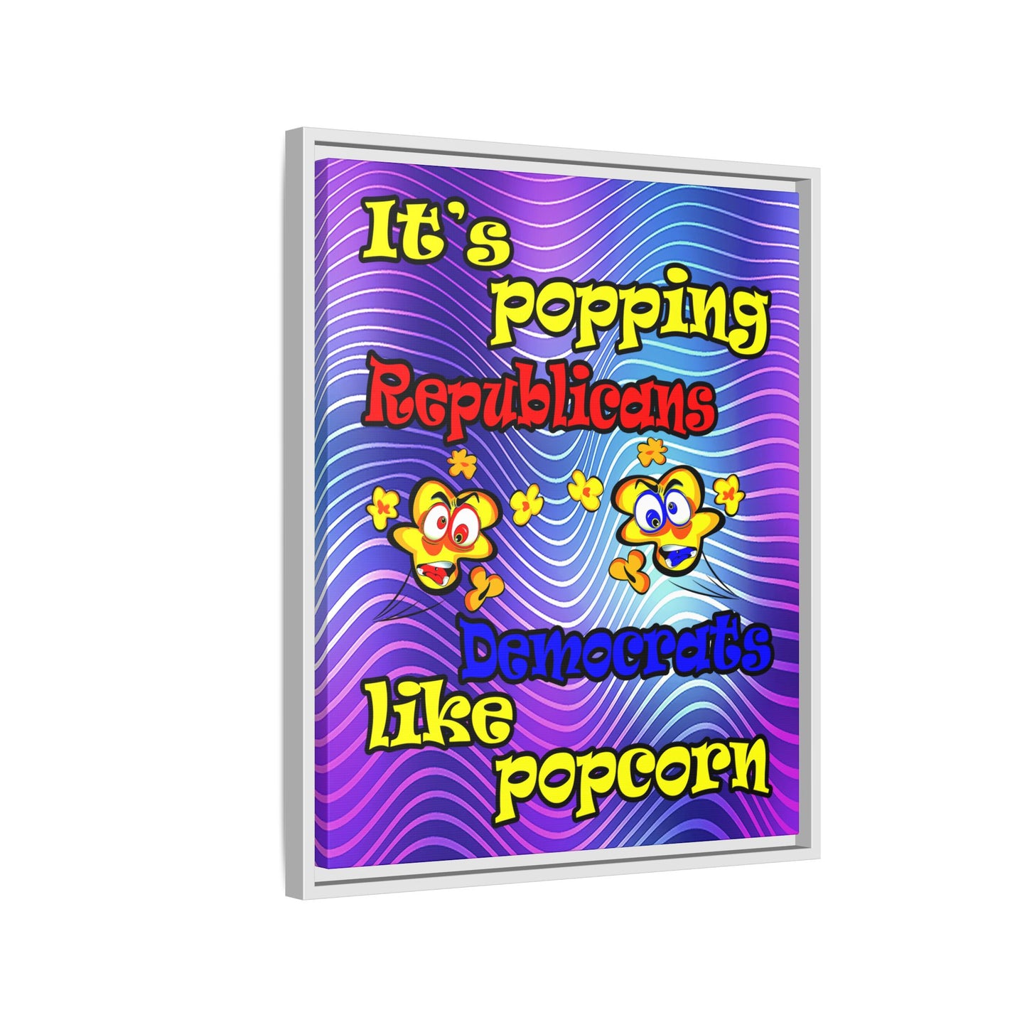 popping like popcorn - framed canvas art (purple wave)
