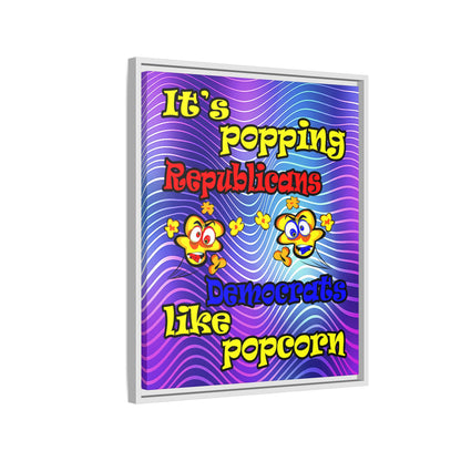 popping like popcorn - framed canvas art (purple wave)