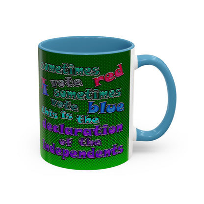 declaration of the independents - Accent Mug (logo green)