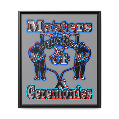 em cee squared - framed canvas art (grey)