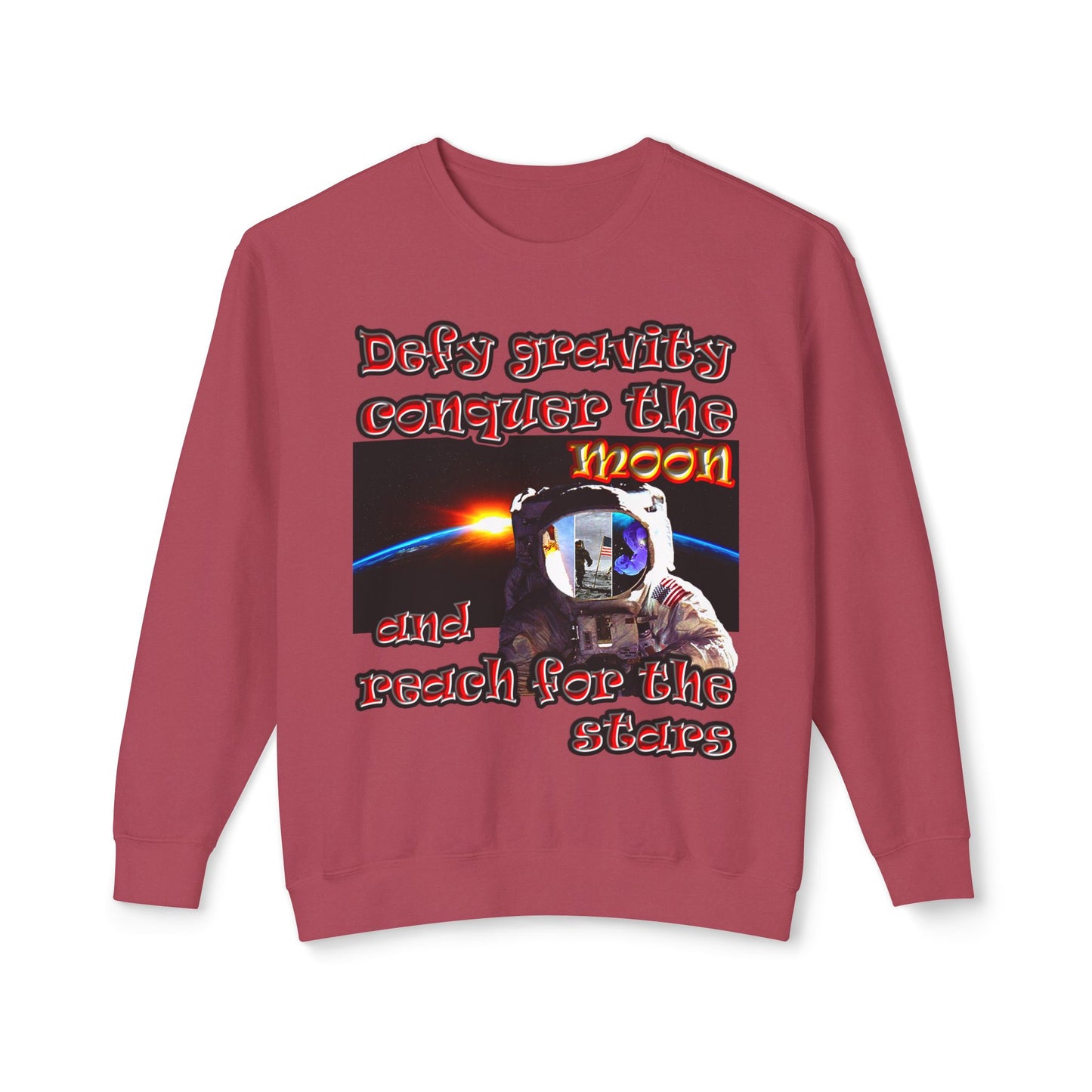 defy conquer reach - Unisex Lightweight Crewneck Sweatshirt
