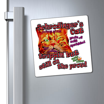 schrodinger's cat - Magnets - (white)
