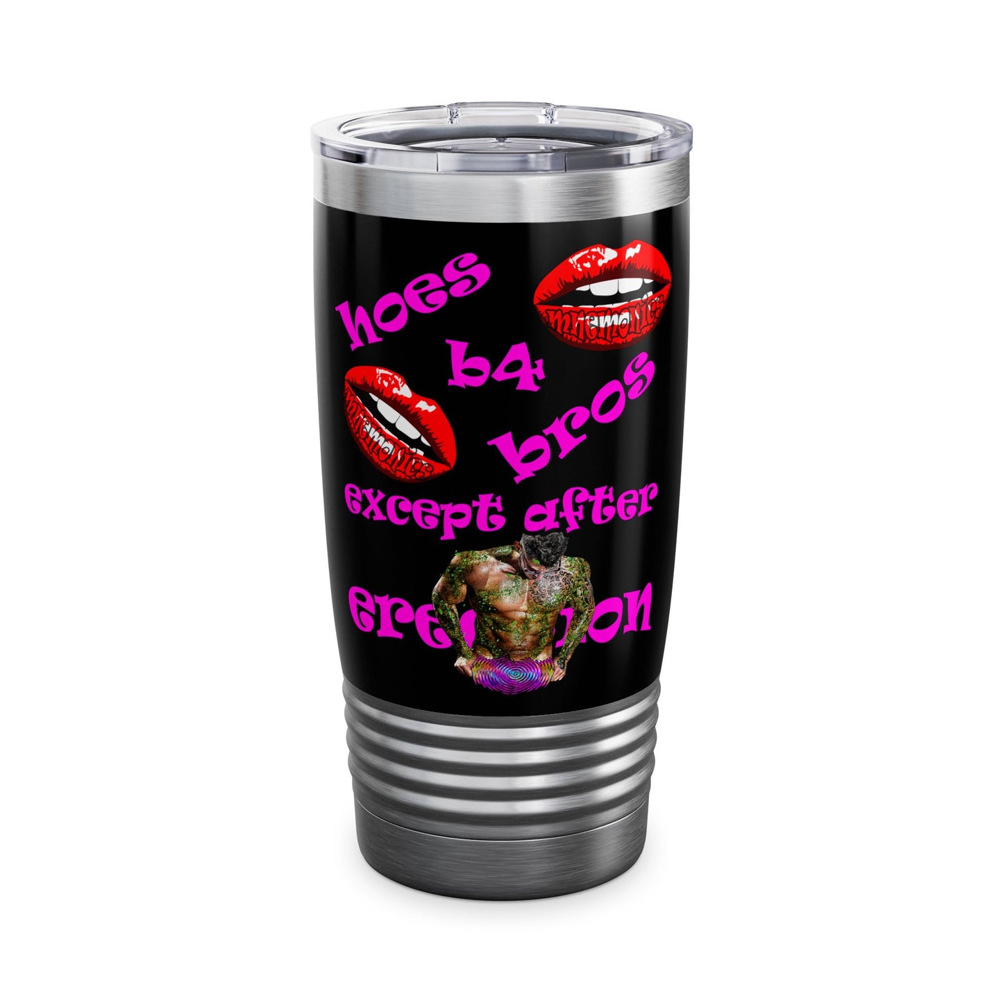 hoes b4 bros - Ringneck Tumbler, 20oz (black)