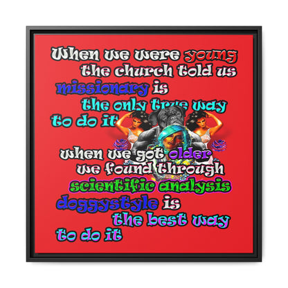 doggystyle - framed canvas art (red)