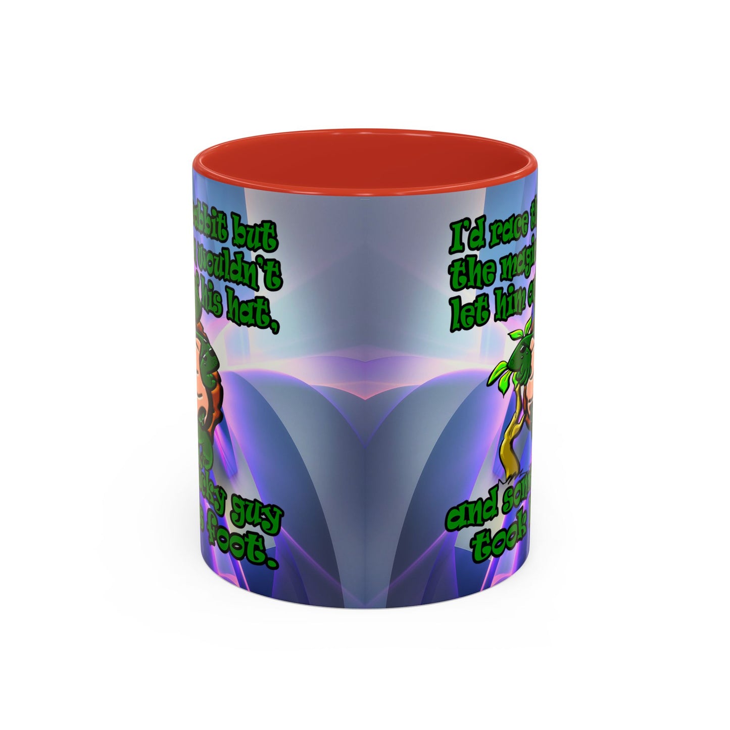turtle race - Accent Mug (grey-pink wave)