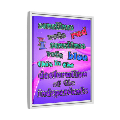 declaration of the independents - framed canvas art (purple-pink wave)