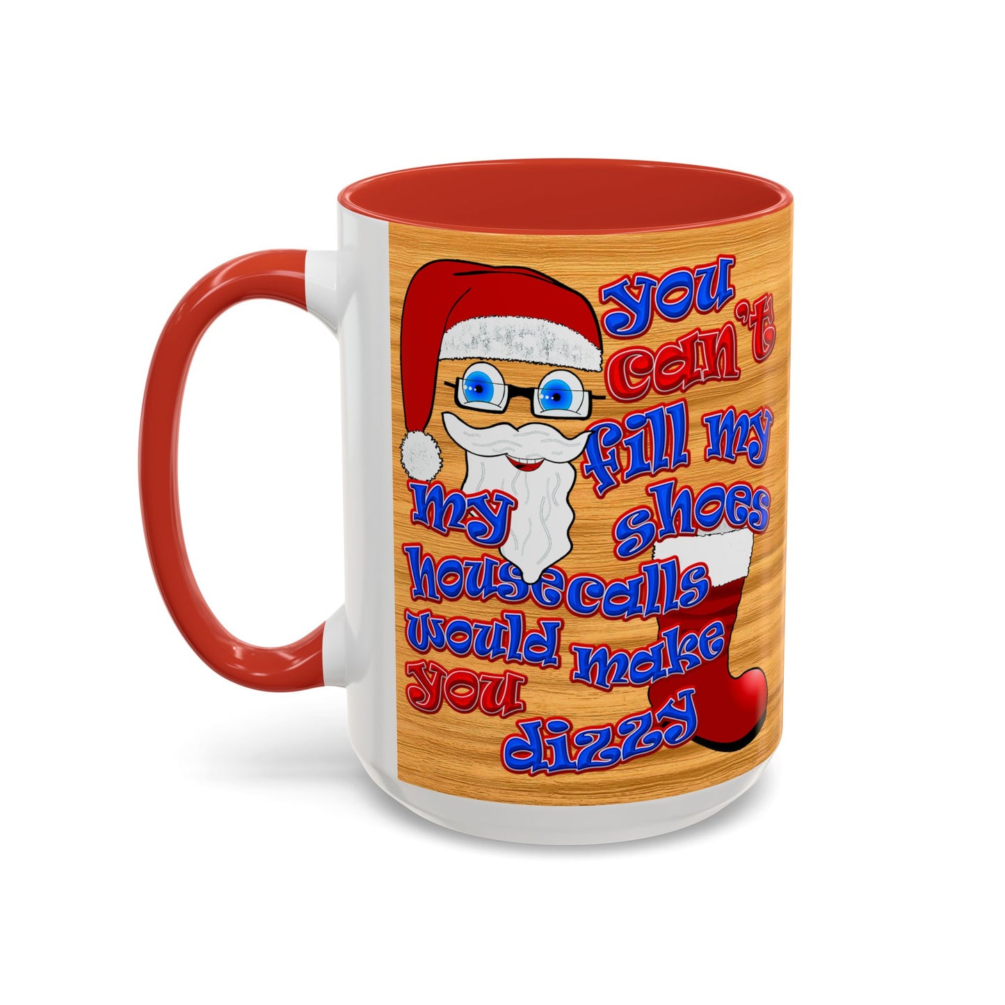santa's shoes - Accent Mug (butterscotch wood finish)